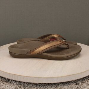 Vionic Sandals Womens 5 Brown Comfort Orthotic Flip Flops